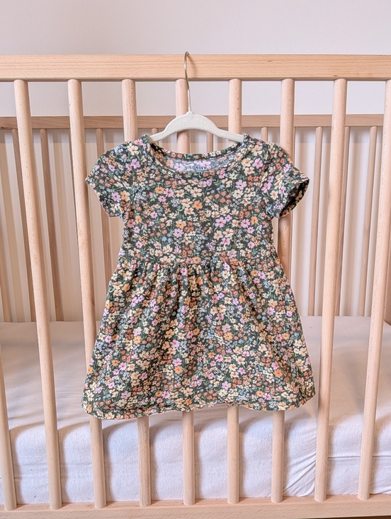 Old Navy Other - Old Navy 18M-24M - Green Floral Girls' Short Sleeve Summer Dress